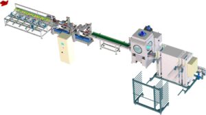 Linie automata slefuire si vopsire profile din lemn - producator Giardina Group