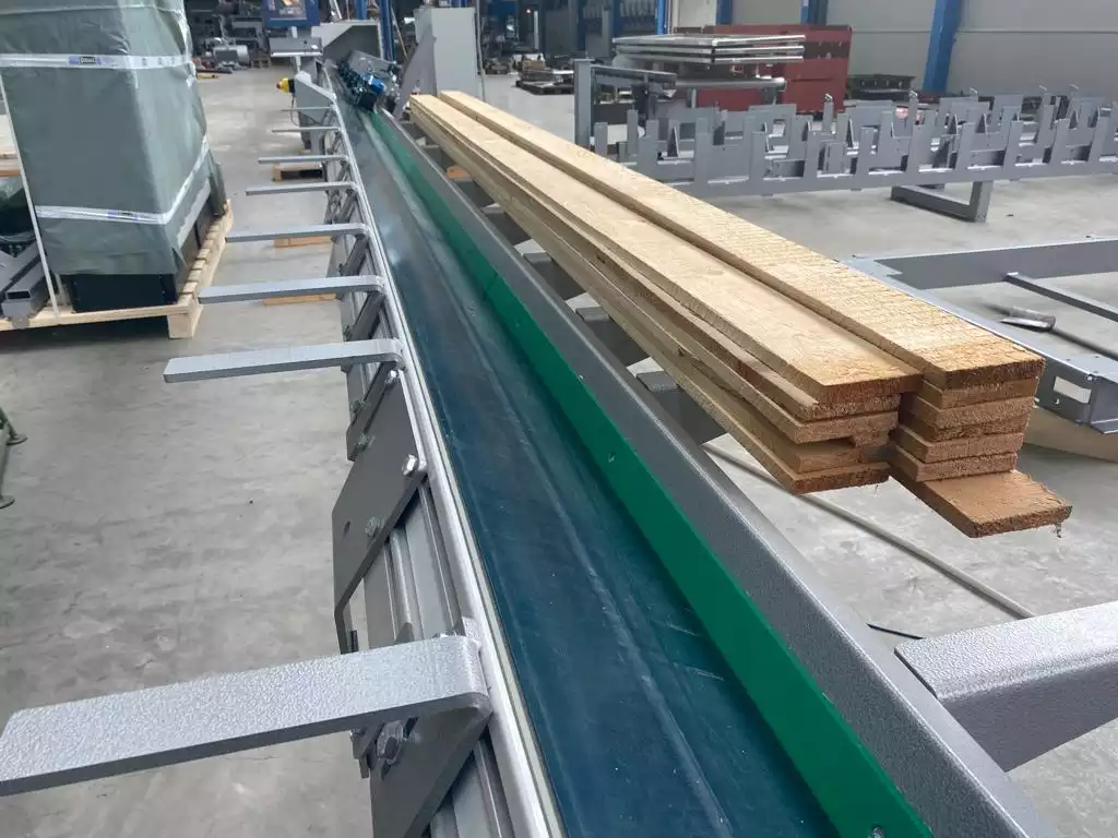 Linie optimizare cherestea cu sortare - Paul Maschinenfabrik Germania - stoc Wood Expert