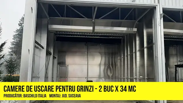 Camere de uscare pentru grinzi 2 bux 34 mc - montaj Suceava - producator Baschild Italia