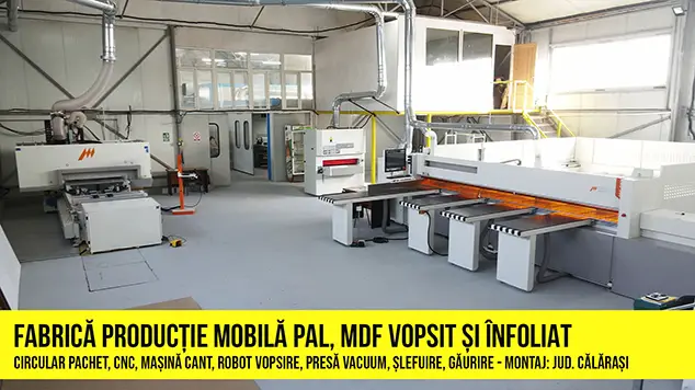 Fabrica productie mobila PAL, MDF vopsit si infoliat in judetul Calarasi - montaj Wood Expert