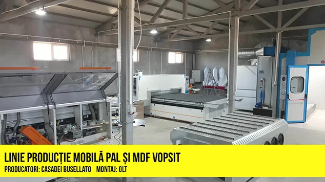 Fabrica productie mobila PAL si MDF vopsit - montaj judetul Olt - Wood Expert Industry